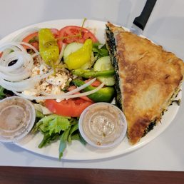 Greek spanakopeta with side salad Greek spanakopeta with side salad