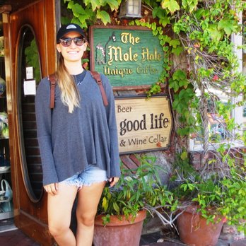 Mole Hole Cottage - My daughter wearing the hat she bought at The Mole Hole. - Gift Shops Near Me - Solvang, California Mole Hole Cottage - My daughter wearing the hat she bought at The Mole Hole. - Gift Shops Near Me - Solvang, California
