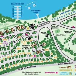 Lake Five Resort - Lake Five Resort campground map