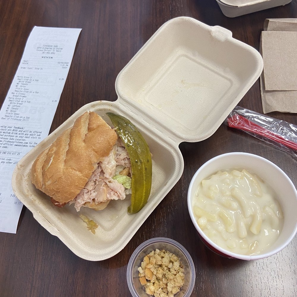 Firehouse Pairs Group, Club on a Sub w/ Mac & Cheese Firehouse Pairs Group, Club on a Sub w/ Mac & Cheese