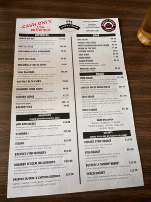 Menu photo 1 Docks Landing Rome City, IN