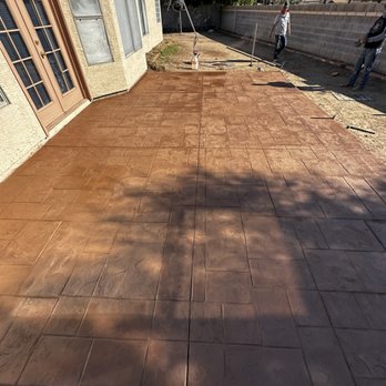 ENC Concrete - Stamped colored concrete patio in Glendale - Masonry/Concrete Near Me ENC Concrete - Stamped colored concrete patio in Glendale - Masonry/Concrete Near Me
