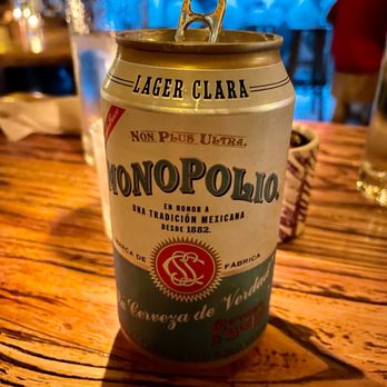 Pikio Taco - Monopolio Lager Clara beer - nice, crisp, refreshing - awesome accompaniment to a taco meal - Mexican Near Me - Miami Beach, Florida Pikio Taco - Monopolio Lager Clara beer - nice, crisp, refreshing - awesome accompaniment to a taco meal - Mexican Near Me - Miami Beach, Florida