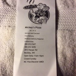 Mickey's - Phone #,  Hours, payments accepted