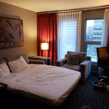 Matrix Hotel - Sofa bed in living room - Hotels Near Me - Edmonton, Alberta
