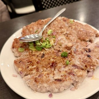 Wei's Kitchen - 生煎蓮藕肉餅 pan fry lotus seeds pork meat cake - Chinese Near Me - Markham, Ontario