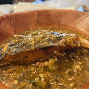 Le Bambou Restaurant Africain - Okra soup with fish - African Near Me - Columbia, South Carolina Le Bambou Restaurant Africain - Okra soup with fish - African Near Me - Columbia, South Carolina