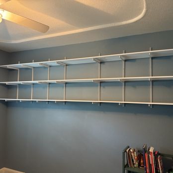 Cordova Co - Modular shelves mounted safely in studs! Thank you, Cordova Co. - Painters Near Me Cordova Co - Modular shelves mounted safely in studs! Thank you, Cordova Co. - Painters Near Me