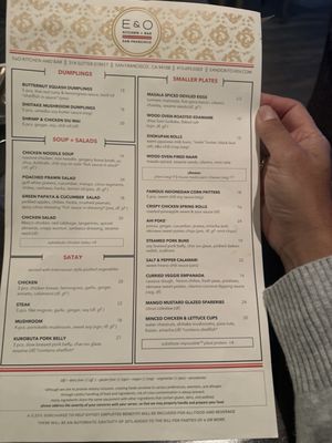 Menu photo 4 E&O Kitchen and Bar San Francisco, CA Menu photo 4 E&O Kitchen and Bar San Francisco, CA