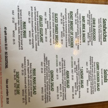 Makawao Garden Cafe - Menu - Sandwiches Near Me - Makawao, Hawaii