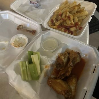 John's Place - Honey hot wings with fries. - Sports Bars Near Me - Fort Mill, South Carolina John's Place - Honey hot wings with fries. - Sports Bars Near Me - Fort Mill, South Carolina