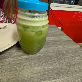 Los Jarochos - Liter sized cucumber lime water. Very refreshing. - Mexican Near Me - Huntsville, Alabama