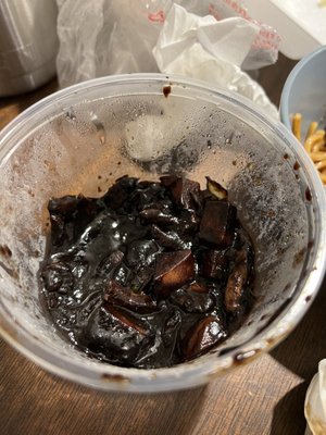 Photo of The Great Wall Chinese Restaurant - Reseda, CA, US. No liquid!!  How can you mix this into noodles!