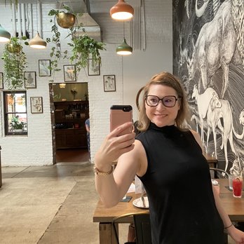 Supergeil - Me taking a photo in their giant mirror - Mediterranean Near Me - Detroit, Michigan