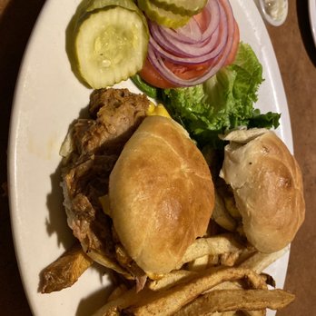 Elma Towne Grille - "Mini" pulled pork and cheeseburger with fries - American Near Me - Elma, New York Elma Towne Grille - "Mini" pulled pork and cheeseburger with fries - American Near Me - Elma, New York