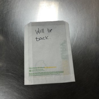 Subway - a piece of paper with the words will be back written on it - Sandwiches Near Me - Brawley, California Subway - a piece of paper with the words will be back written on it - Sandwiches Near Me - Brawley, California