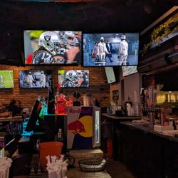 Hijinks Sports Grill - Bar many TV's DJ played over too often