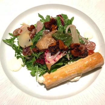 Allora - Pear & gorgonzola salad with lavosh. - Wine Bars Near Me - Sacramento, California