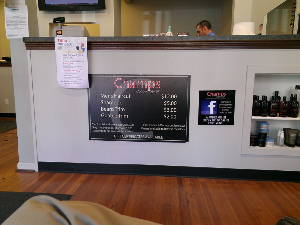 CHAMPS BARBER SHOP 270 S Washington St, Tiffin, Ohio Yelp