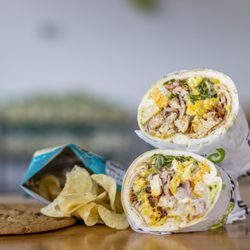 Pita Fusion - Bandovictorious Pita.  Ham, turkey, chicken, and bacon on white pita bread