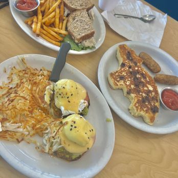 Sunny Street Cafe - two plates of food on a table - Breakfast & Brunch Near Me