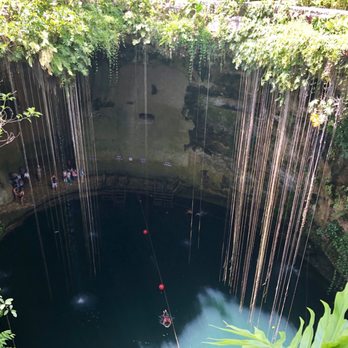Cenote Ik Kil - Looking down at Cenote Ik Kil - Landmarks & Historical Buildings Near Me - Tinum, YUC