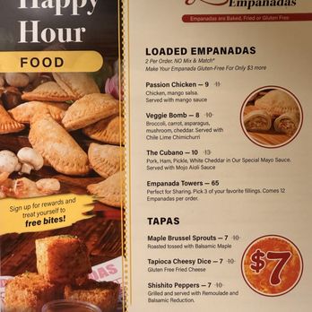 Loaded Empanadas - Happy Hour Menu - Tapas/Small Plates Near Me - Las Vegas, Nevada Loaded Empanadas - Happy Hour Menu - Tapas/Small Plates Near Me - Las Vegas, Nevada