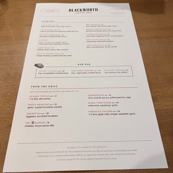 Blackworth Live Fire Grill - Menú at Blackworth Fire Grill in Lititz, PA - Steakhouses Near Me - Lititz, Pennsylvania