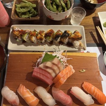Fuji Sushi - Edamame, dragon roll, combo A - Japanese Near Me - San Jose, California Fuji Sushi - Edamame, dragon roll, combo A - Japanese Near Me - San Jose, California