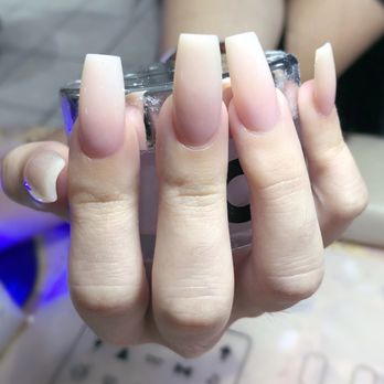 Nails Care - Acrylic set by Christine done with pink to nude ombré powders - Nail Salons Near Me - Selma, Texas Nails Care - Acrylic set by Christine done with pink to nude ombré powders - Nail Salons Near Me - Selma, Texas