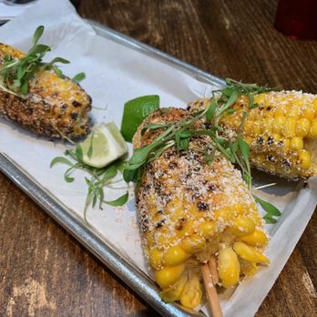 Sunset Cantina - Elote - Street-style Grilled Corn, Cotija, Lime, Garlic-Chili Aioli - Cocktail Bars Near Me - San Francisco, California