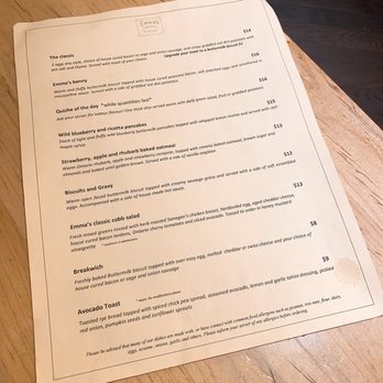 Emma's Country Kitchen - Menu - Breakfast & Brunch Near Me - Toronto, Ontario