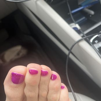 Ombre Nails - Cool Springs - Just left the nail salon and took this photo from the parking lot. Results of my pedicure. Unacceptable. - Nail Salons Near Me - Franklin, Tennessee