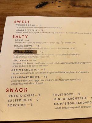 Menu photo 3 Lucy's snackbar Corpus Christi, TX