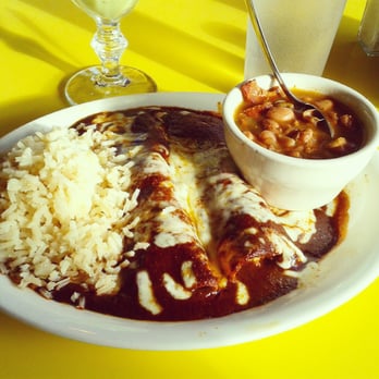Curra's Grill - Oltorf - Chicken enchiladas in mole sauce. - Mexican Near Me - Austin, Texas
