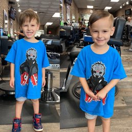 my four-year-old son Maximus before and after his haircut my four-year-old son Maximus before and after his haircut