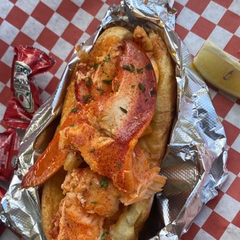 ABC Lobster - Hot Maine Lobster Roll Lunch sweet potato fries not pictured but were just delicious - Seafood Near Me - Davie, Florida ABC Lobster - Hot Maine Lobster Roll Lunch sweet potato fries not pictured but were just delicious - Seafood Near Me - Davie, Florida