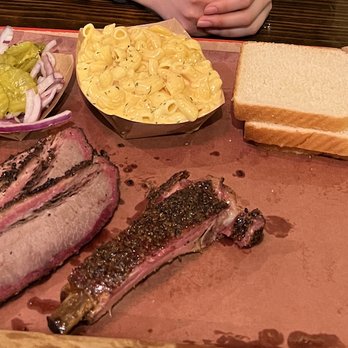 Terry Black's Barbecue - Brisket + Pork Ribs + Mac n Cheese
Don't forget free bread, pickles, and onions - Barbeque Near Me - Austin, Texas Terry Black's Barbecue - Brisket + Pork Ribs + Mac n Cheese
Don't forget free bread, pickles, and onions - Barbeque Near Me - Austin, Texas