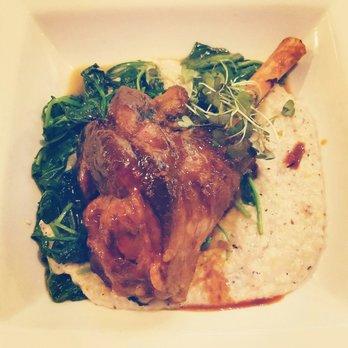 Thrive - Lamb Shank w/polenta and sauteed greens - New American Near Me - Atlanta, Georgia Thrive - Lamb Shank w/polenta and sauteed greens - New American Near Me - Atlanta, Georgia