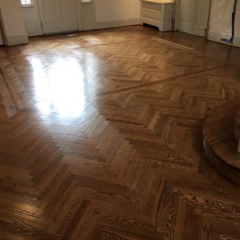 First Class Wood Flooring - Herringbone complete - Flooring Near Me - Selden, New York