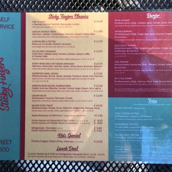 Sticky Fingers - Menu - Fast Food Near Me - Cologne, NW Sticky Fingers - Menu - Fast Food Near Me - Cologne, NW
