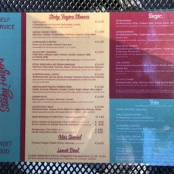 Sticky Fingers - Menu