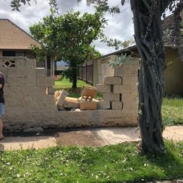 Damaged wall