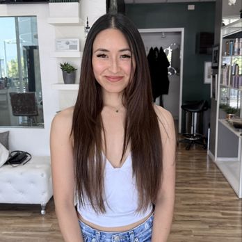 Vered Salon - Custom Tape-In Extensions for a Thick, Blunt Bob - Hair Extensions Near Me - West Hollywood, California Vered Salon - Custom Tape-In Extensions for a Thick, Blunt Bob - Hair Extensions Near Me - West Hollywood, California