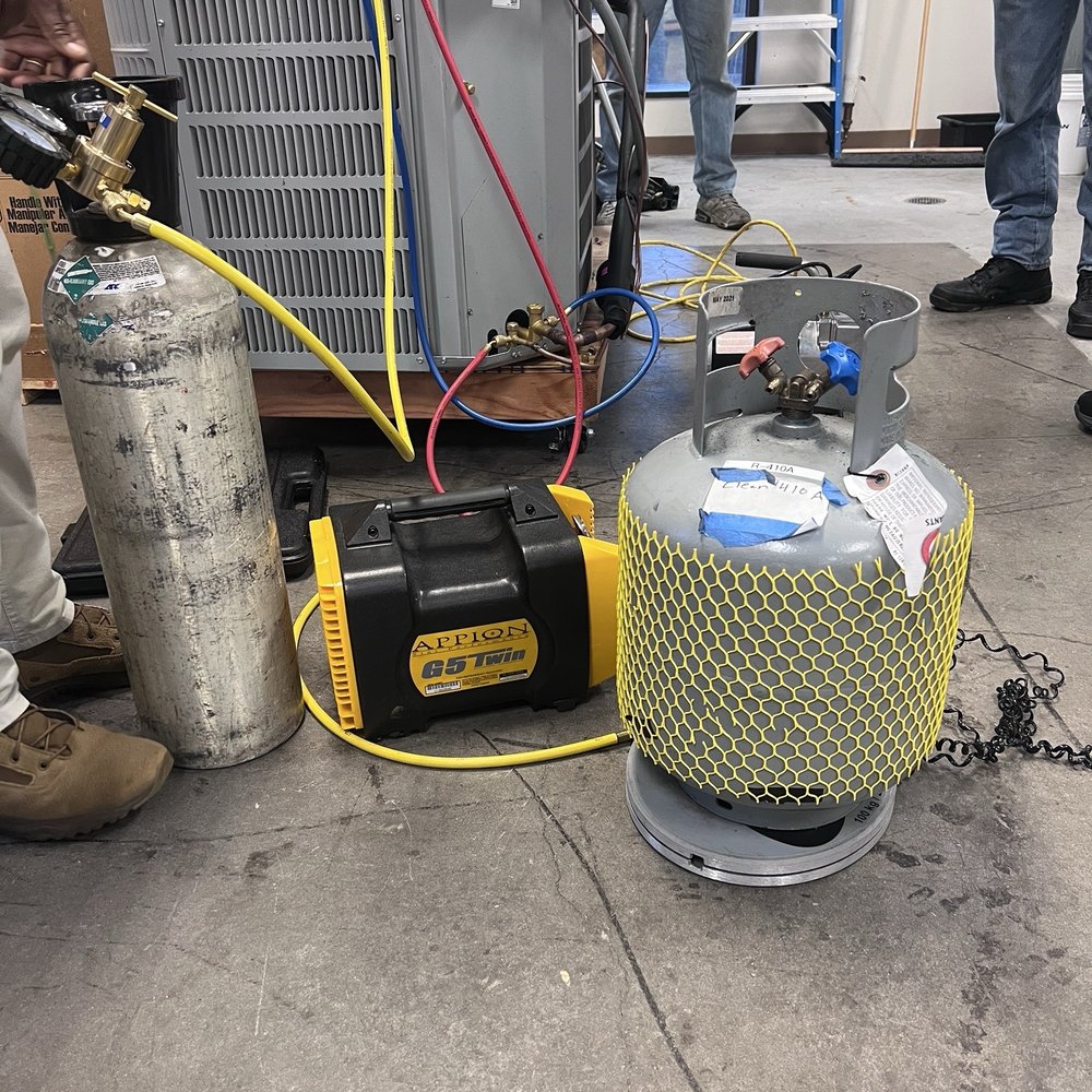 Fortis College - Presentation of how to recover refrigeration from a condenser. - Colleges & Universities Near Me - Columbia, South Carolina Fortis College - Presentation of how to recover refrigeration from a condenser. - Colleges & Universities Near Me - Columbia, South Carolina