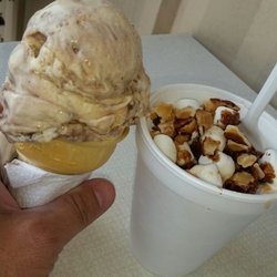 Twist - Lady Bug cone and a smores flurry