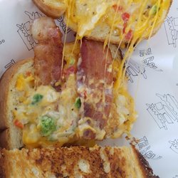 The Beli - The Dave-O with a very tasty spicy pimento cheese, fried egg and crispy bacon on toasted sourdough bread. Very good!