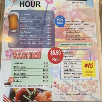 Hanaya Restaurant - Happy Hour! 4:30pm - 7pm M-Th (Dine-in only) - Sushi Bars Near Me - Flower Mound, Texas Hanaya Restaurant - Happy Hour! 4:30pm - 7pm M-Th (Dine-in only) - Sushi Bars Near Me - Flower Mound, Texas
