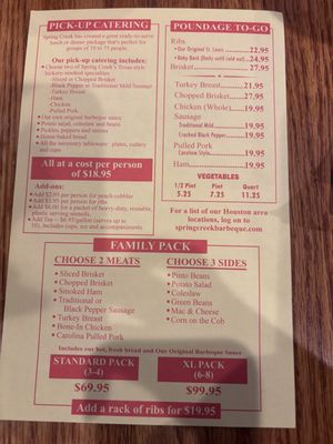 Menu photo 1 Spring Creek Barbeque Missouri City, TX Menu photo 1 Spring Creek Barbeque Missouri City, TX