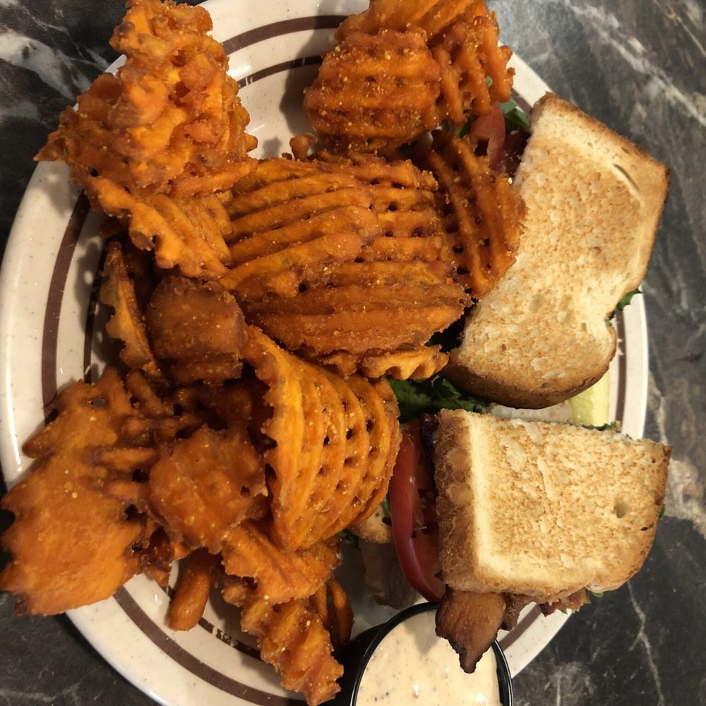 The Shack on Broadway - Roasted Turkey BLT with sweet potato fries. Delicious!!!! - American Near Me - Fargo, North Dakota The Shack on Broadway - Roasted Turkey BLT with sweet potato fries. Delicious!!!! - American Near Me - Fargo, North Dakota